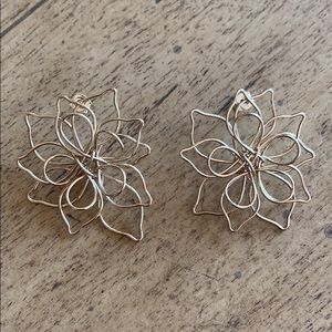 Gold Flower Earrings